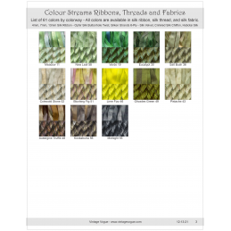 Colour Streams Silk Ribbons - Olivades Green 49