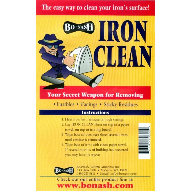 The easy way to clean your iron's surface! Your secret weapon for removing fusibles, facings and sticky residues.