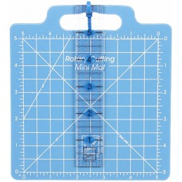 Rotary cutting mat with 1" x 6" ruler.