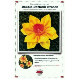 Sew, not grow, your own Double Daffodil Brooch. Easy instructions with photos!