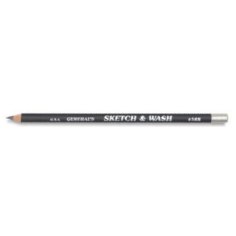 A water soluble, soft, black graphite pencil.