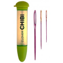 Package contains Clover darning needles in size 13, 17 and 20, plus a case.