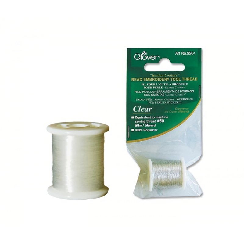 Transparent Bead Embroidery Thread is equivalent to machine sewing thread #60.