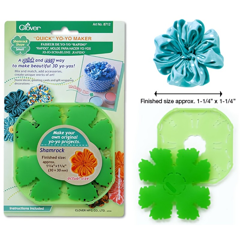 A new quick and easy way to make nicely shaped shamrock yo-yos!