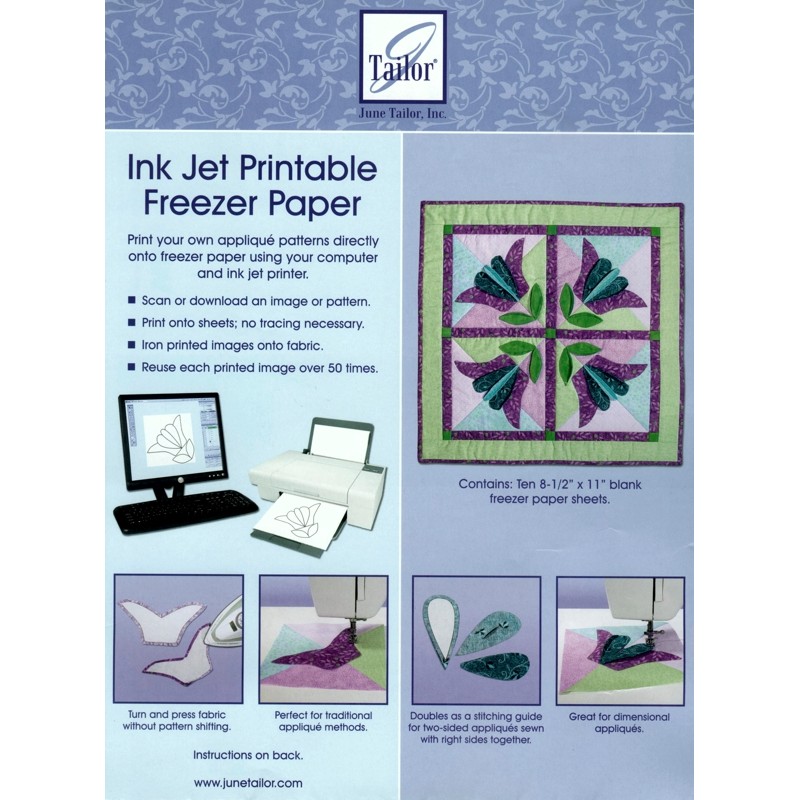Print your own applique patterns directly onto freezer paper using your computer and ink jet printer.