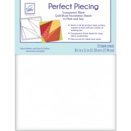 Transparent, blank quilt block foundation sheets to mark and sew.