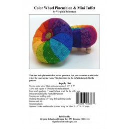 This four inch pincushion has twelve gussets so that you can create a mini color wheel for your sewing room.