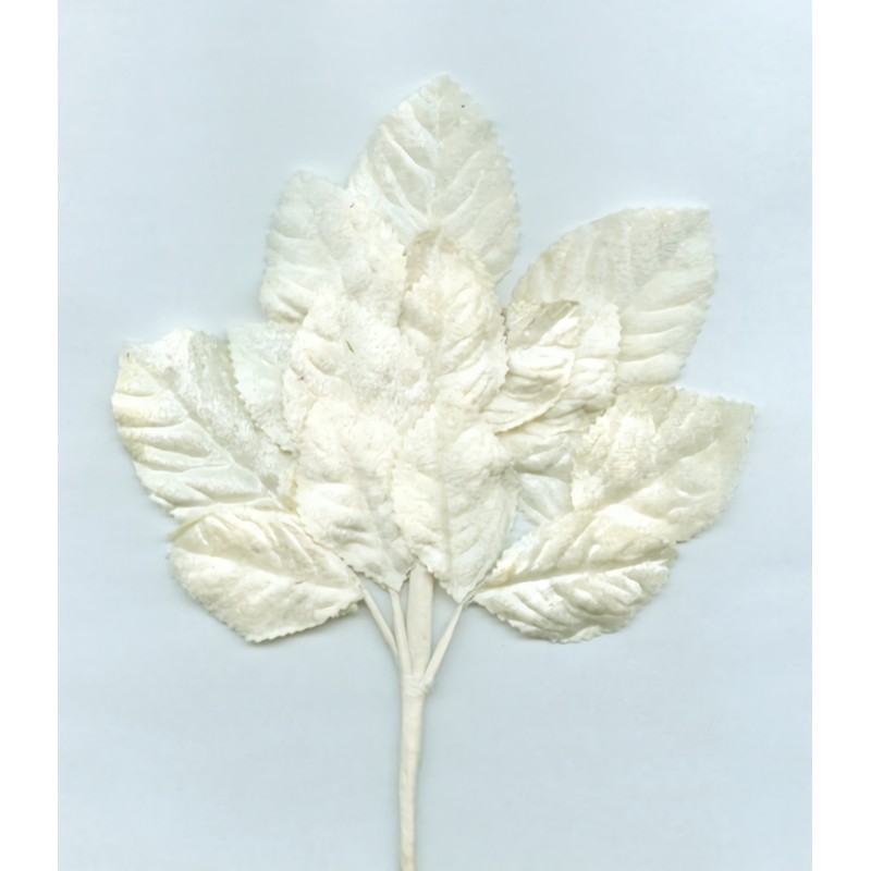 Velvet leaves for embellishment or millinery.