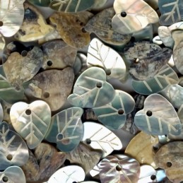 10mm mother of pearl leaf buttons.