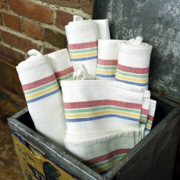 18" x 28" multi Retro Stripe Towels.
