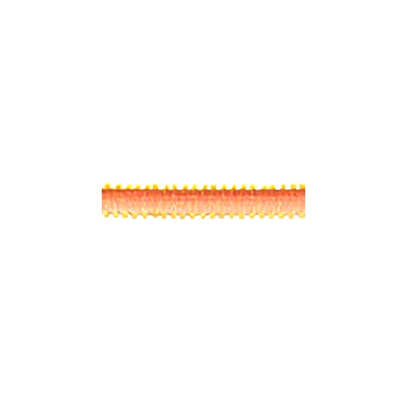 Orange 7mm, 100% polyester Mokuba picot edge ombre ribbon.