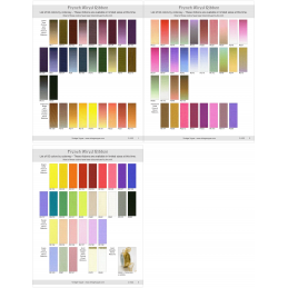 FREE - Add to your shopping cart to download the French Wired Ribbon Color Card of the available 92 colors.