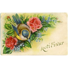 This block features FL101 from our Vintage Postcard CD.