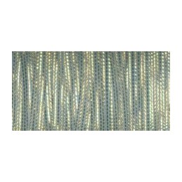 Light Blue - 4mm, 75% nylon/25% polyester Mokuba metallic embroidery ribbon.