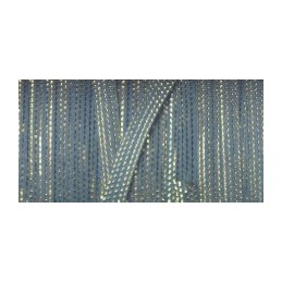 Dark Blue - 4mm, 75% nylon/25% polyester Mokuba metallic embroidery ribbon.