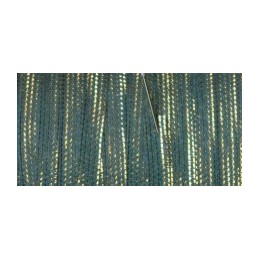 Light Teal - 4mm, 75% nylon/25% polyester Mokuba metallic embroidery ribbon.