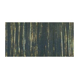 Dark Teal - 4mm, 75% nylon/25% polyester Mokuba metallic embroidery ribbon.