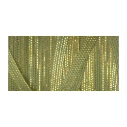 Light Olive - 4mm, 75% nylon/25% polyester Mokuba metallic embroidery ribbon.