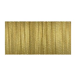 Gold - 4mm, 75% nylon/25% polyester Mokuba metallic embroidery ribbon.