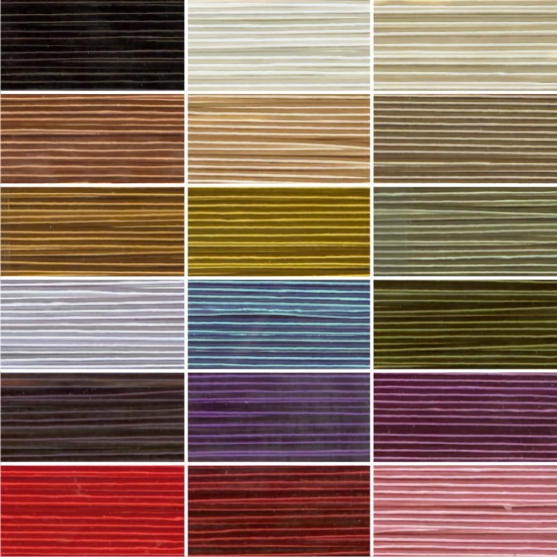Set of 18 colors of 100% rayon 1mm cord. One yard cut of each of the 18 colors.