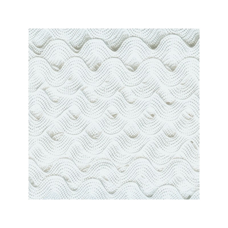 White 100% rayon rick rack. Available in 2 sizes.