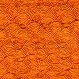 Orange 100% rayon 3/8" rick rack.