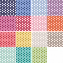 Tilda® Medium Dots Fat Quarter Bundle includes 15 fabrics.