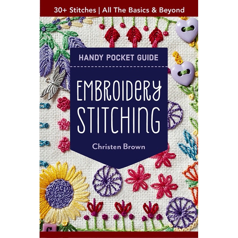 Thirty+ stitches. All the basics and beyond. Handy pocket guide.