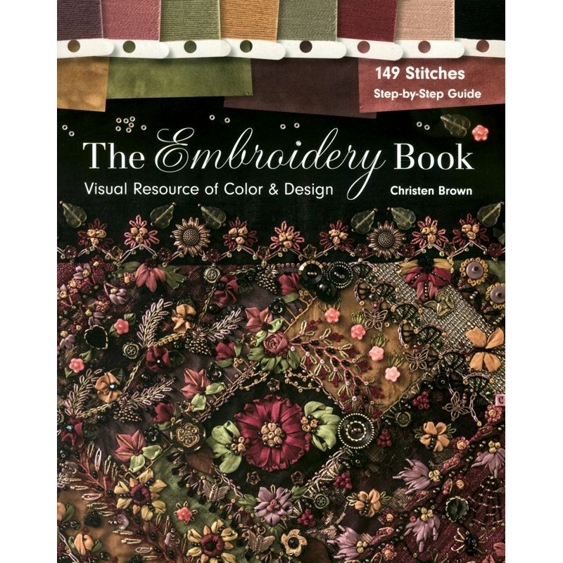 Visual resource of color and design. 149 stitches, step-by-step guide.