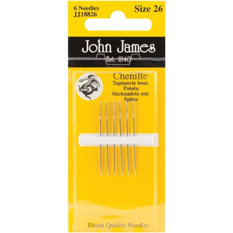 Package contains John James chenille needles.