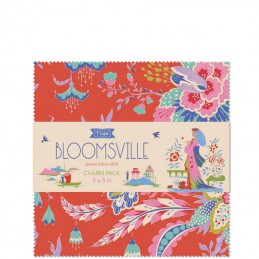 The Bloomsville Collection Charm Pack from Tilda® Fabrics has 40 5" squares. Two of each design.