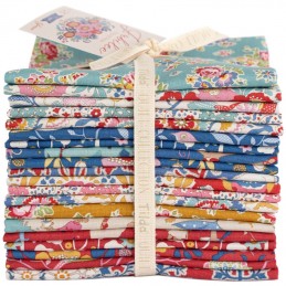 The Jubilee Collection Fat Quarter Bundle from Tilda® Fabrics has 20 fat quarters, each 20" x 22". One of each design.