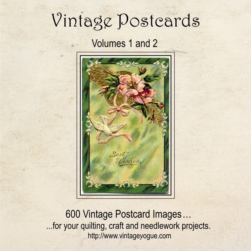 The CD set of our original Volume 1 and Volume 2 contains 600 vintage postcard images, circa 1910.