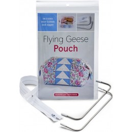 Featuring a wire frame, the mouth of this pouch opens wide, making the contents easily visible at first glance.
