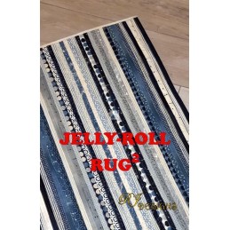 The Jelly-Roll Rug 2 (squared) is a simpler version of the Jelly-Roll Rug.