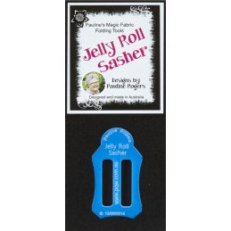 Fold jelly rolls with batting/wadding quickly and easily with this nifty tool.
